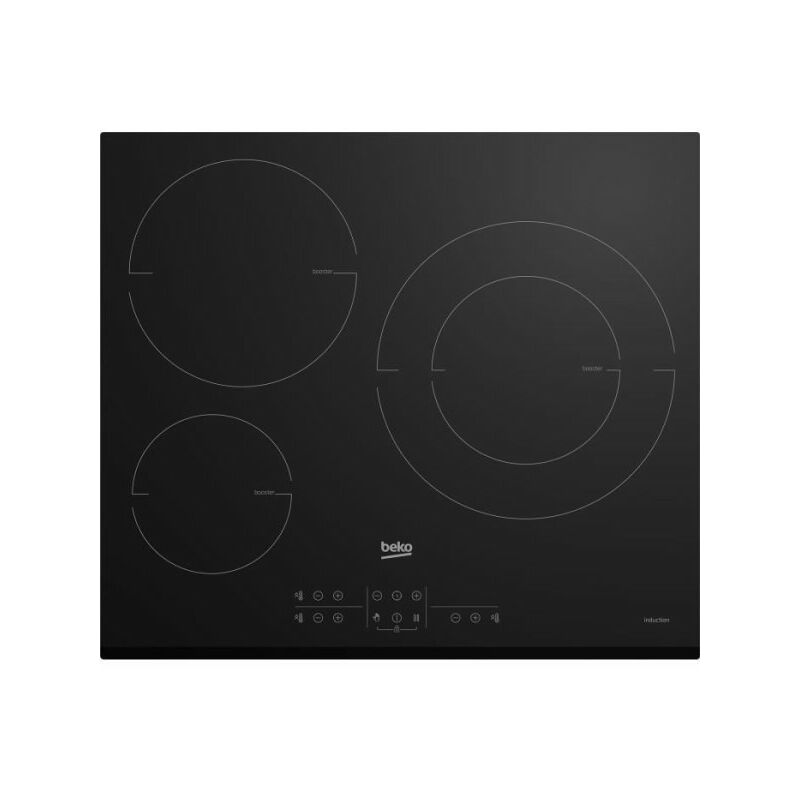 Plaque de cuisson induction Beko 3 feux - 58x51 cm - HII63200MTB