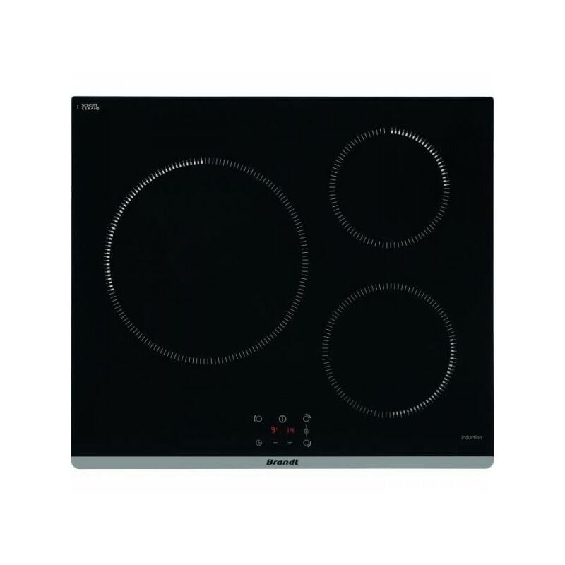 Plaque de cuisson induction Brandt 3 zones - L60 cm - TI364B - 7200 w - Noir