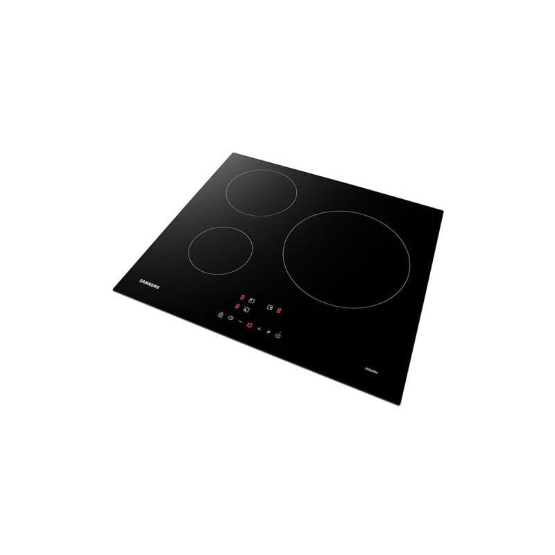 Plaque de cuisson induction - SAMSUNG - 3 zones - L59 x P57 cm - NZ63M3NM1BB/UR - 7200 W - Revetement verre - Noir