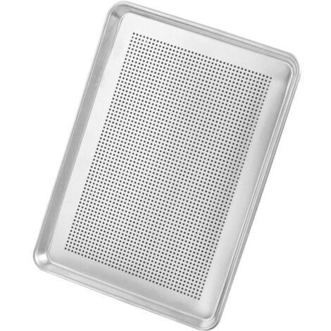 Plaque de Cuisson Micro-Perforée en Aluminium 45x33 cm Cuisson Homogène et Croustillante au Four Idéale pour Pâtisseries et Pizzas Plaque de Cuisson Antiadhésive