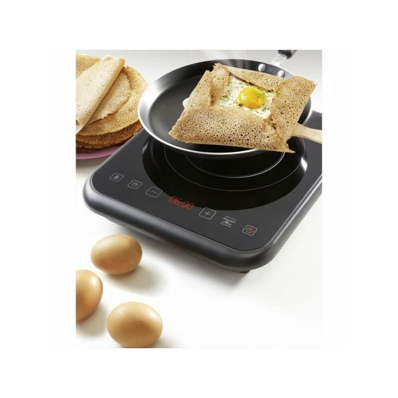 Plaque de Cuisson - Mobile Electrique Brandt Table induction 1 foyer 2000 watts 10 positions de cuisson TI1FSOFT noire