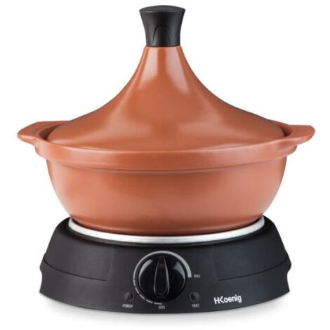Plaque de Cuisson - Mobile Electrique Tajine électrique HKoeNIG - TAJ3 - Capacité 3L - Température réglable - 300W