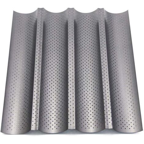 Plaque de Cuisson Perforée Moule 4 Baguettes Anti-adhésif Accessoire Indispensable pour Réussir des Baguettes, DIY