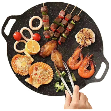 Plaque de cuisson portable pour barbecue carrelage antiadhsif