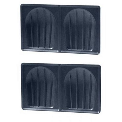 Plaque de cuisson pour gaufrier et croque-monsieur – Lot de 2 plaques – Dimensions 226 x 137 mm – Compatible avec modèles Tefal SW3410/9ZA - XA800112