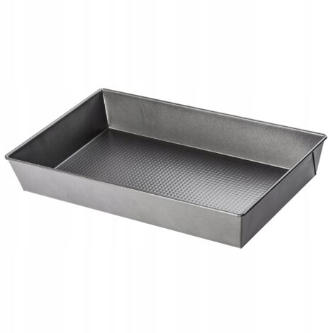 Plaque de cuisson rectangulaire antiadhésive, dimensions idéales : 39,5 x 23,5 x 6 cm