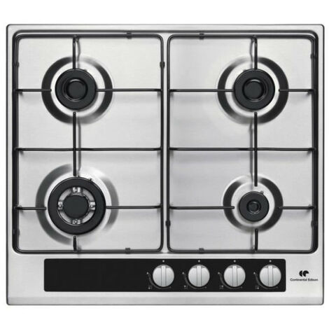 Plaque de Cuisson - Table a GAZ Table 4 foyers CONTINENTAL EDISON - gaz dont 1 triple couronne inox