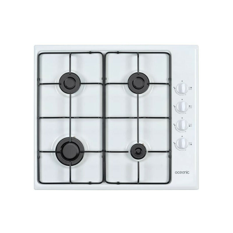 Oceanic – Plaque de cuisson gaz 4 foyers – Surface émaillée blanche facile à nettoyer – Allumage électrique – Puissance 3000W Oceanic – Plaque de cuisson gaz 4 foyers – Surface émaillée blanche facile à nettoyer – Allumage électrique – Puissance 3000W
