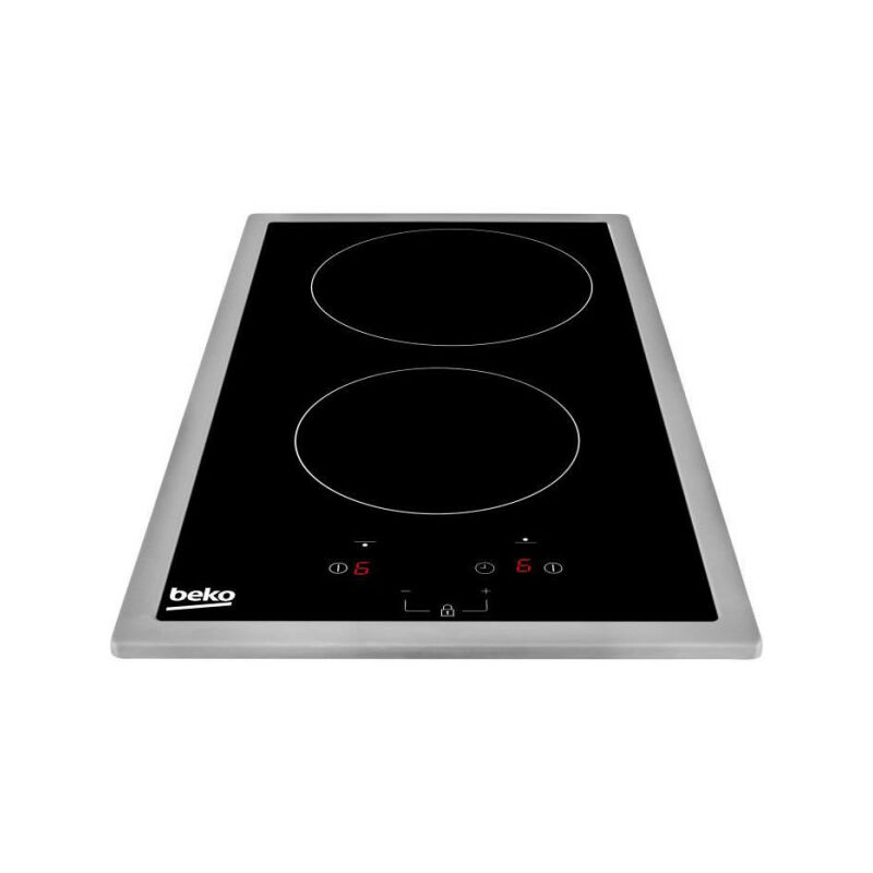 Beko - Plaque de Cuisson - Vitroceramique Table de cuisson HDMC32400TX - 2 foyers induction - Commandes tactiles - Noir - Minuterie intégrée