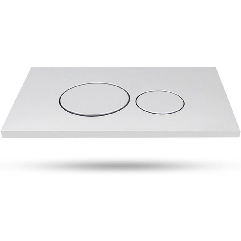 Plaque de déclenchement compatible avec GEBERIT pour chasse Sigma 20 à 2 débits - Accessoire pour panneaux d'évier muraux (blanc)