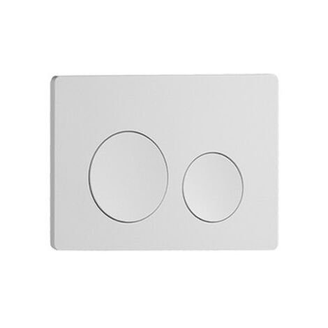 Plaque de Déclenchement Double Rond Blanc Brillant - Space