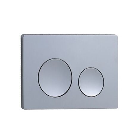 Plaque de Déclenchement Double Rond Chromé - Space