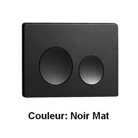 Plaque de Déclenchement Double Rond Noir Mat - Space