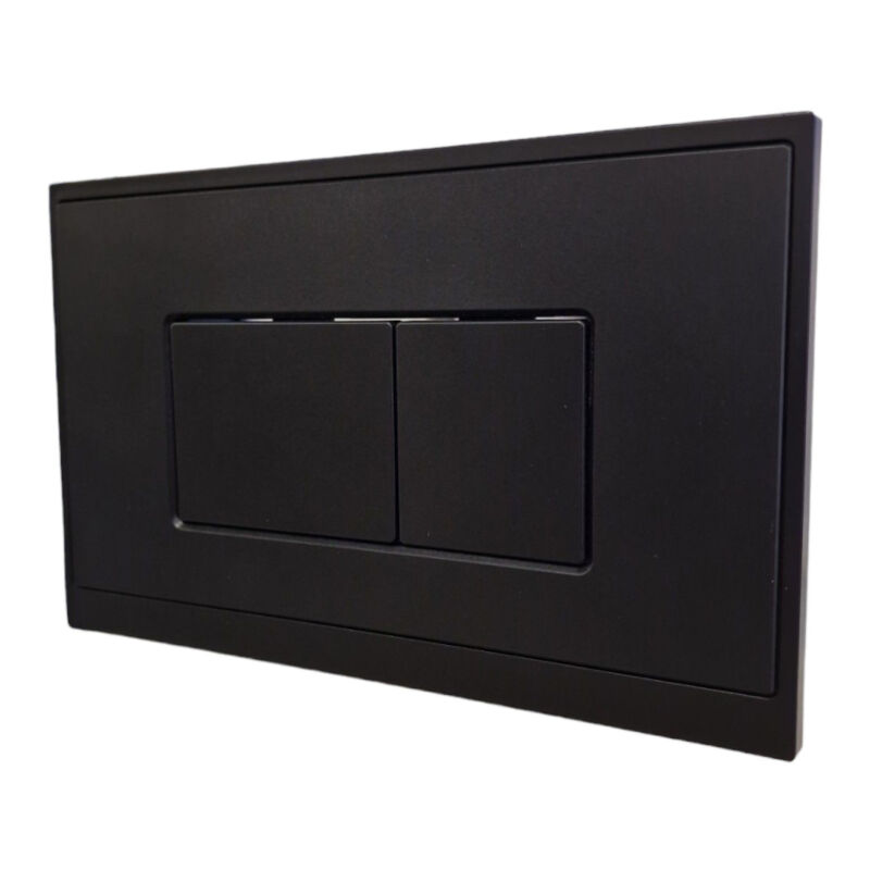 Plaque de déclenchement double touche pour bâti-support Ero Godart Noir mat - Klaros