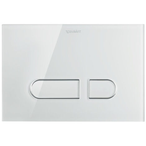 Plaque de déclenchement DURASYSTEM A1 229.8x157mm pour WC, verre blanc DURAVIT