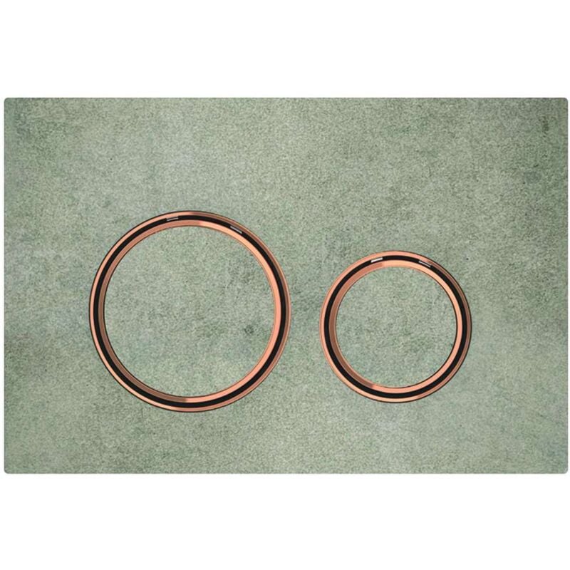 Sigma21 - Plaque de déclenchement 2 touches, décor béton / or rouge 115.650.JV.1 - Geberit