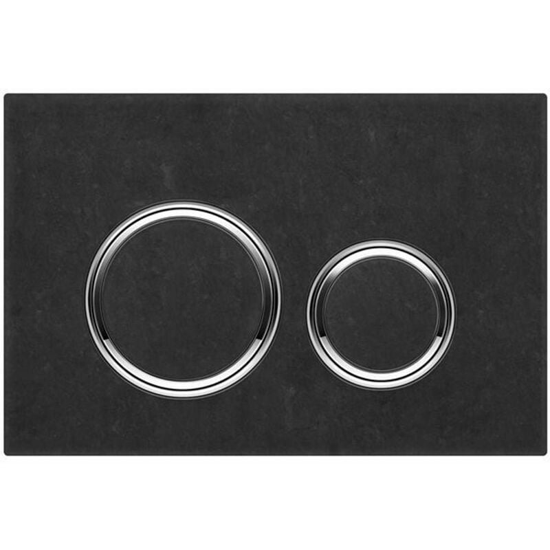Sigma21 - Plaque de déclenchement, ardoise noire/chrome brillant 115.884.JM.1 - Geberit