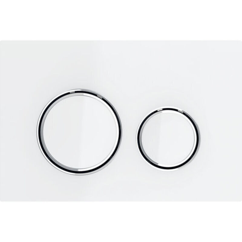 Sigma21 - Plaque de déclenchement, chrome/verre blanc 115.884.SI.1 - Geberit