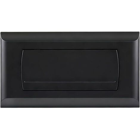Plaque de Déclenchement pour Réservoir de Toilette, avec Kit de Levier de Chasse et Vis de Montage, Compatible avec Geberit 200F Plaque, 115.222.11.1(Mat Noir)