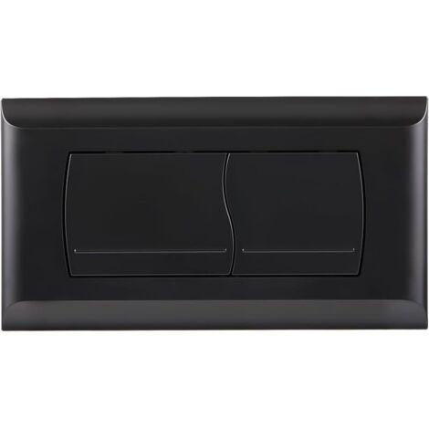 Plaque de Déclenchement pour Réservoir de Toilette, Compatible avec Geberit Twinline 30&UP130, Double Chasse d'Eau, avec Kit d'Installation et Vis de Montage(Mat Noir)