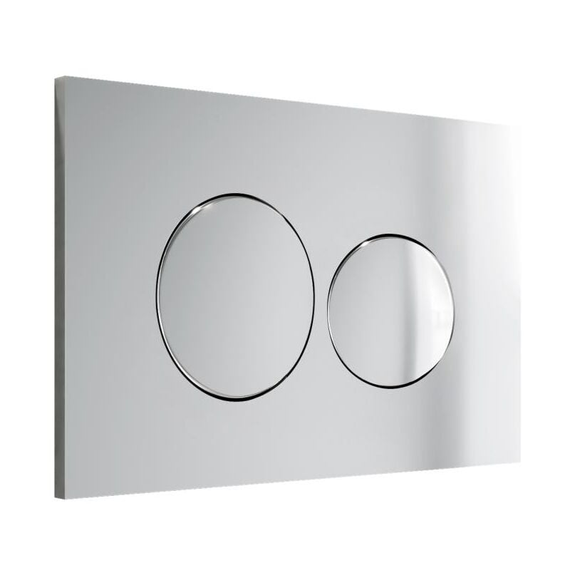Vente-unique - Plaque de commande pour wc avec double touche - Chrome - opulus