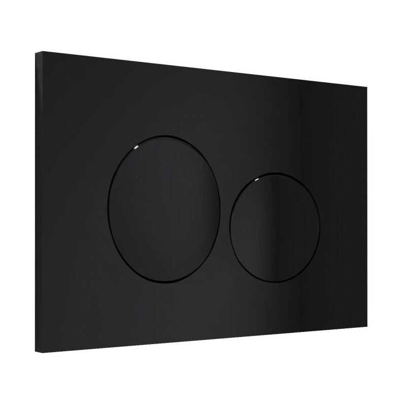 Vente-unique - Plaque de commande pour wc avec double touche - Noir - opulus