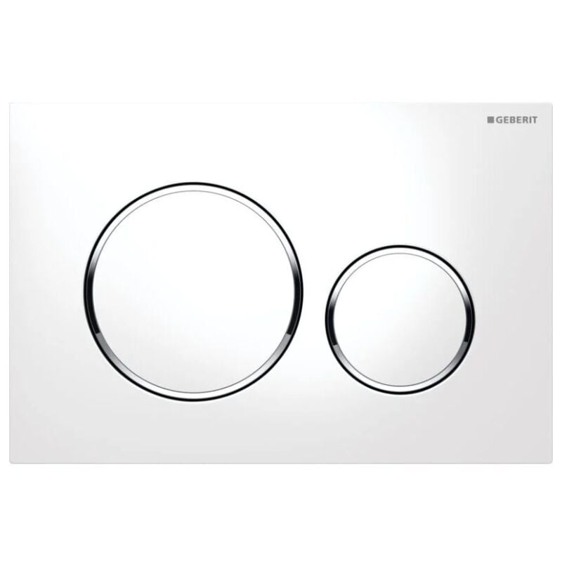 Plaque de déclenchement wc geberit duofix Sigma 20 - 115.882.KJ.1 - Blanc et chromé