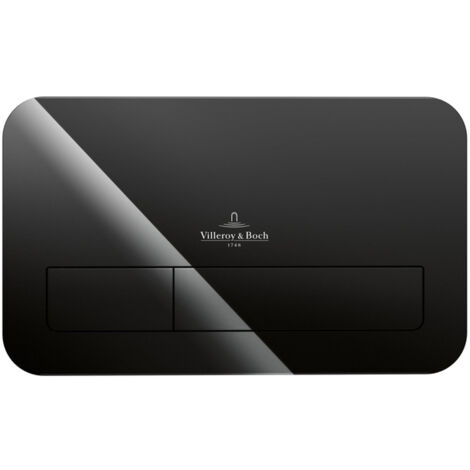 Plaque de déclenchement WC VILLEROY ET BOCH ViConnect 200G en verre Glossy Black