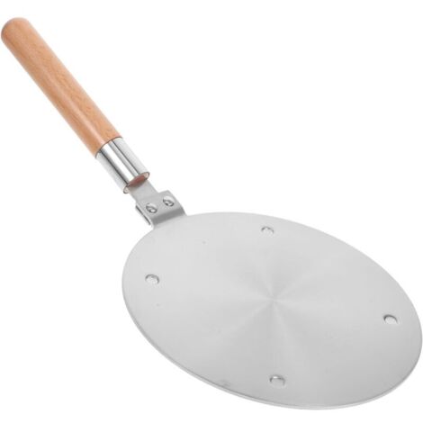 Plaque De Diffusion De Chaleur Pour Cuisinière à Induction Et Adaptateur Avec Poignée Ustensile De Cuisine，Plaque conductrice de chaleur avec poignée en bois massif de 24 cm