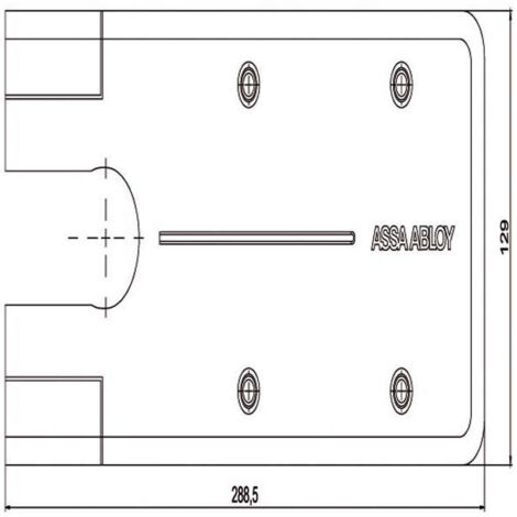 Plaque de ferme-porte Dc477 Inox Dccp534 Mab