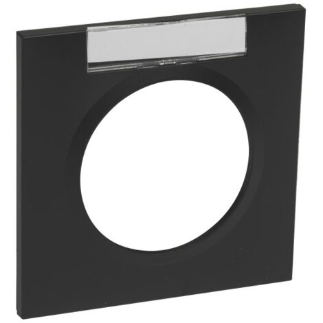 Plaque de finition 1 poste - Avec porte-étiquette - Dooxie - 600945 - Legrand
