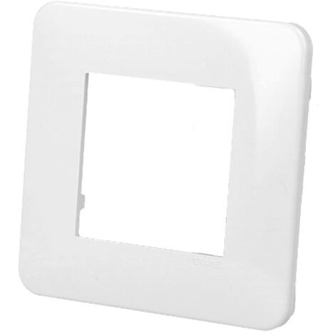 Plaque de finition 1 poste LATINA - Couleur matériel - Blanc