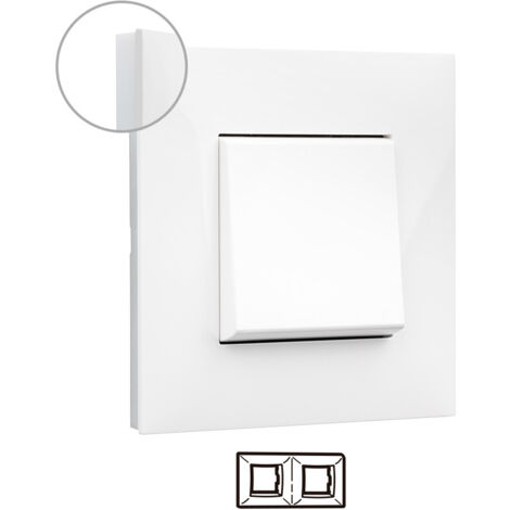 Plaque de Finition 2 Éléments Blanc LEGRAND Valena Next 741002 Blanc