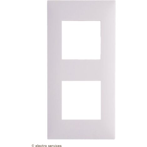 Plaque de finition 2 postes Espace Evolution – 165mm x 81mm – Usage intérieur – Compatible avec mécanismes Arnould