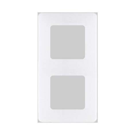 Plaque de finition 2 postes LATINA - Couleur matériel - Blanc