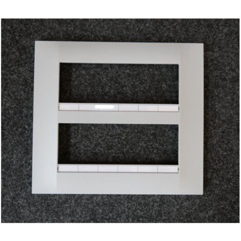 Plaque de finition 2x3 postes horizontale entraxe 45mm couleur schiste pour appareillage mural ALTIRA