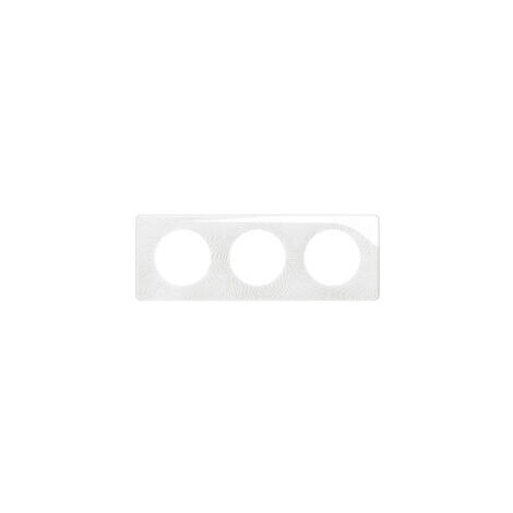Plaque de finition - 3 Postes - Blanc relief - Céliane - CP0603 - Legrand