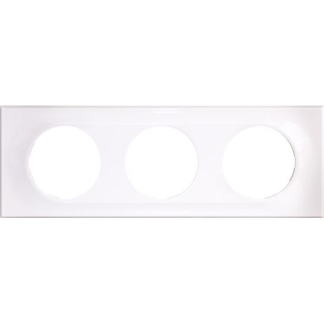 Plaque de finition - 3 Postes - Comète Couleur Blanc