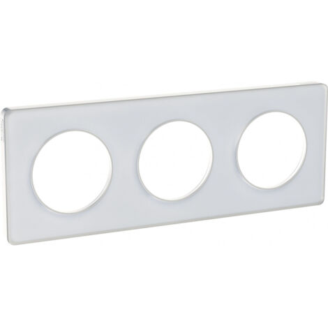 Plaque de finition 3 postes horizontale/verticale - transparent - Odace - Schneider