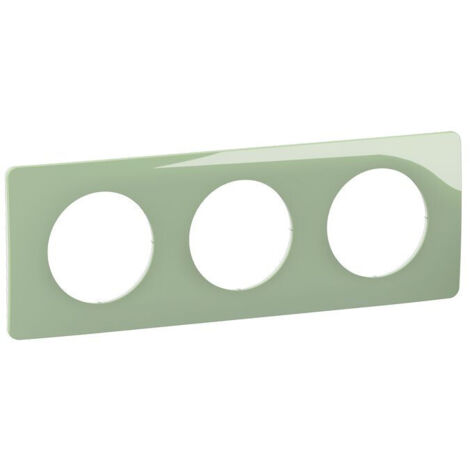 Plaque de finition - 3 Postes - Vert Céladon - Céliane - CP0503 - Legrand