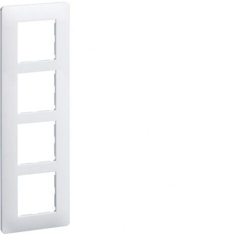 Plaque de finition 4 postes blanche - Essensya - WE404 - Hager