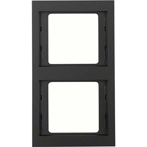 Plaque de finition Berker k.1 finition mate anthracite 2 postes