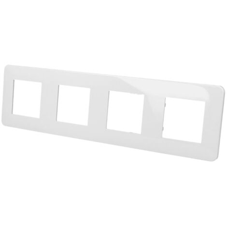 Plaque de finition blanche quadruple Efapel Latina