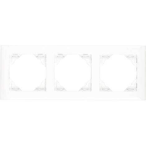 Plaque de finition blanche triple Efapel Logus 90
