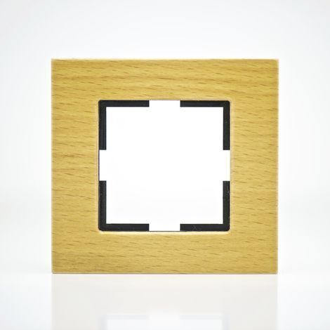 Plaque de finition bois massif hêtre 1 poste 84x87x10mm