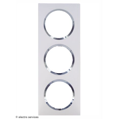 Plaque Triple Legrand SAGANE Pollen - Interrupteur/Prise Horizontale - Neuf