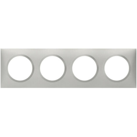 Plaque de finition carrée 4 Postes Dooxie - Aluminium - 600854 - Legrand