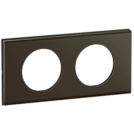 Plaque de finition Céliane 2 postes - Nickel Sombre Satiné (CP2202)