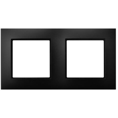 Plaque de finition double 2x noir OSPEL Aria