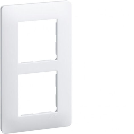 Hager WE406 Essensya Plaque 2 postes 57 Blanc